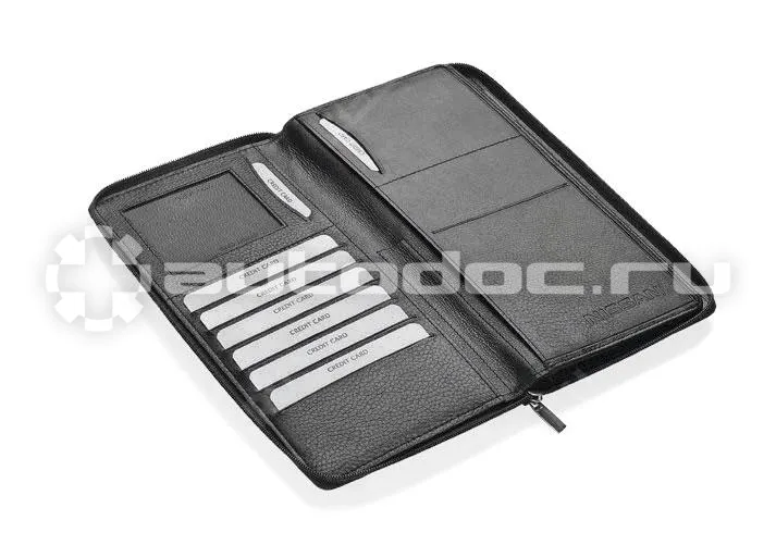 NISSAN Кожаное портмоне Leather Wallet, Black