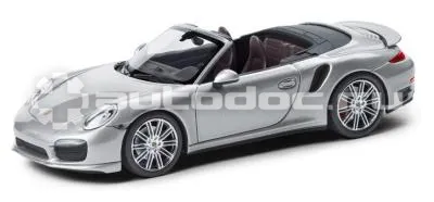 PORSCHE Модель автомобиля 911 Turbo Convertible, Silver
