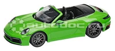 PORSCHE Модель автомобиля Porsche 911 Carrera 4S Cabriolet (992), 1:18, Lizard Green