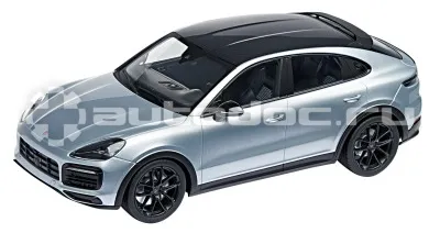 PORSCHE Модель автомобиля Porsche Cayenne S Coupe Sports Package (E3), Dolomite Silver, Scale 1:18