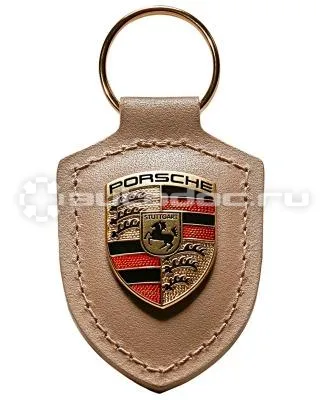 PORSCHE Брелок для ключей с гербом Crest Keyring, Beige