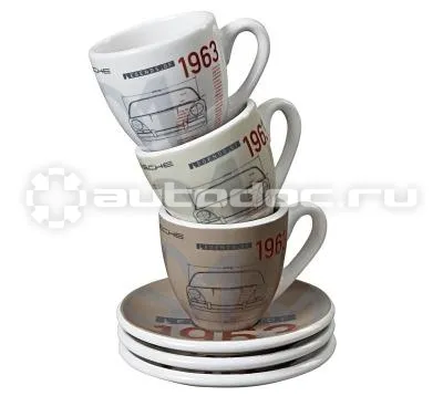 PORSCHE Набор чашек для эспрессо Espresso cups, Classic, limited edition