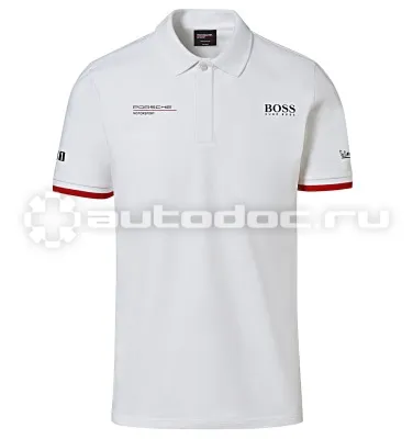 PORSCHE Мужское поло Porsche Men’s Polo Shirt, Motorsport, Hugo Boss, White