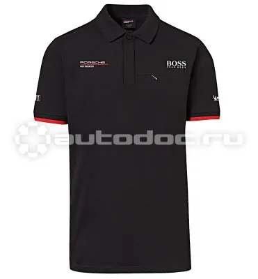 PORSCHE Мужское поло Porsche Men’s Polo Shirt, Motorsport, Hugo Boss, Black