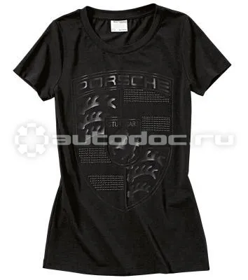 PORSCHE Женская футболка Women’s T-shirt – Crest, Black
