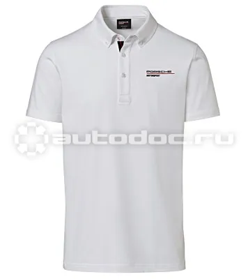 PORSCHE Мужское поло Porsche Men’s Polo Shirt, Motorsport, White