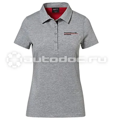PORSCHE Женское поло Porsche Women’s Polo Shirt, Motorsport, Grey