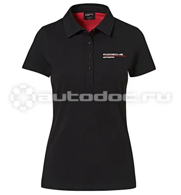 PORSCHE Женское поло Porsche Women’s Polo Shirt, Motorsport, Black