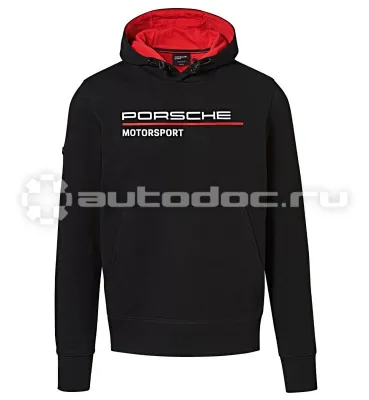 PORSCHE Мужская толстовка Motorsport Hoodie, Men’s, Black | Red