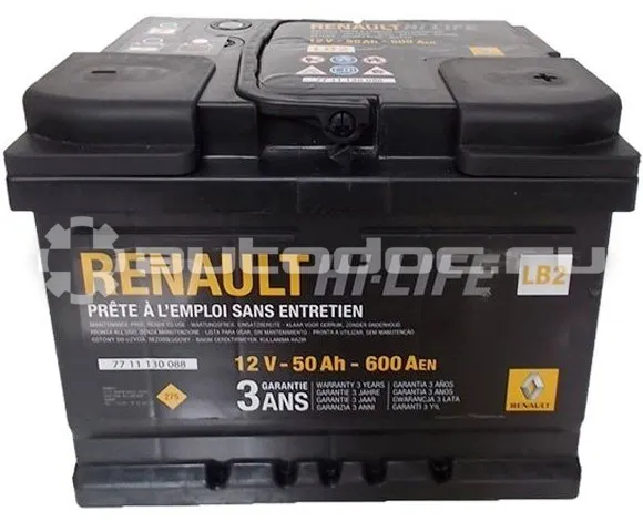 RENAULT Аккумулятор EN 600 50 A