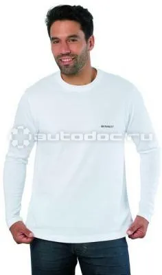 RENAULT Мужская майка с длинным рукавом Mens Longsleeved T-Shirt White