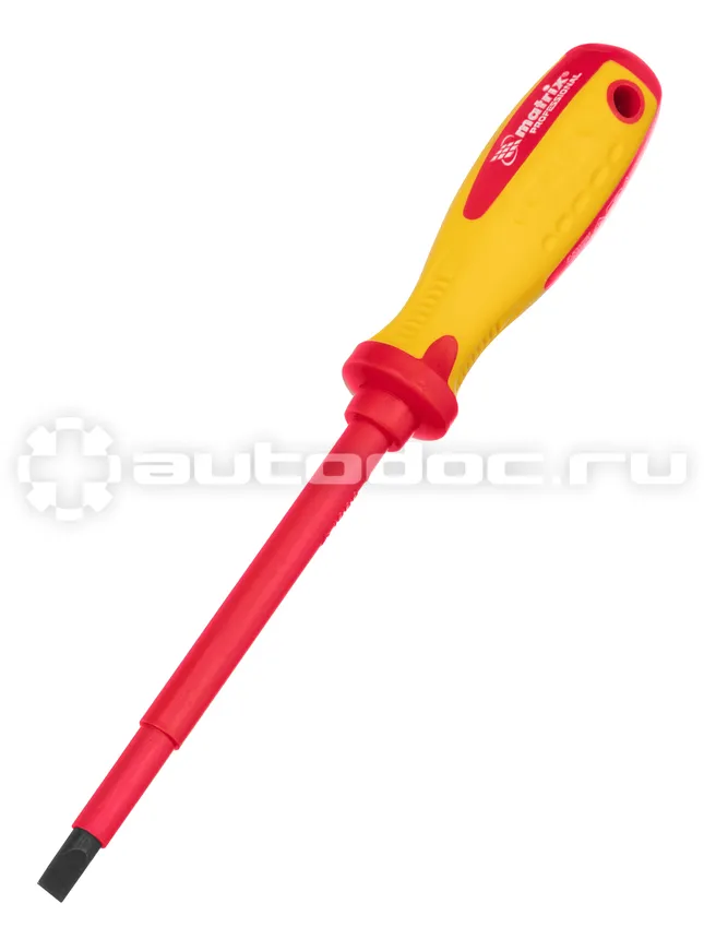 MATRIX Отвертка Insulated, SL8 x 150 мм, CrMo, до 1000 В, двухкомпонентная рукоятка