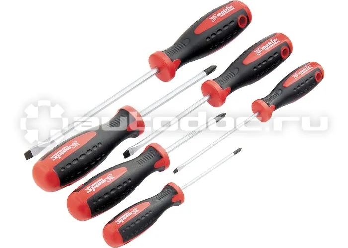 MATRIX 13303 Набор отверток,сталь S2, двухкомпонентные рукоятки, 6 шт.,