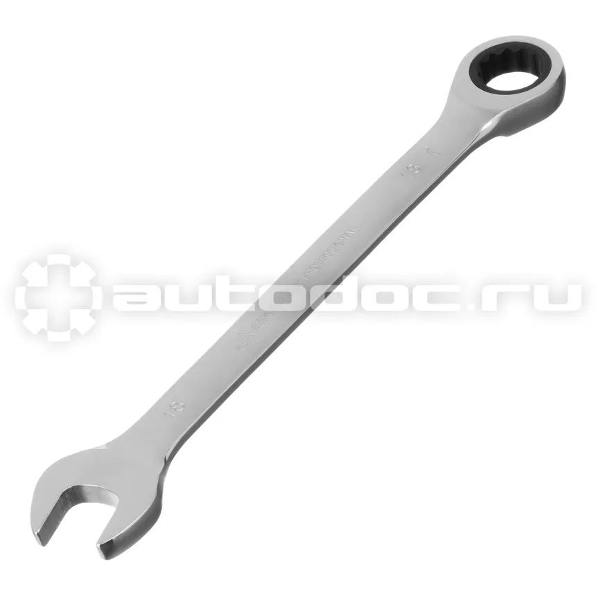 MATRIX Ключ комбинированный трещоточный, 18 мм, CrV, зеркальный хром