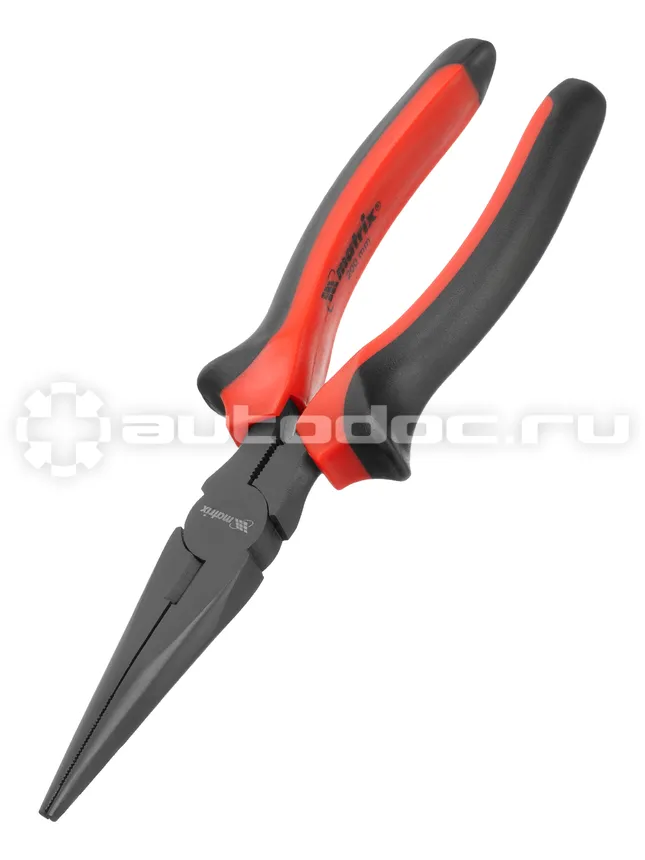 MATRIX Длинногубцы прямые Black Nickel, 200 мм, двухкомпонентные рукоятки
