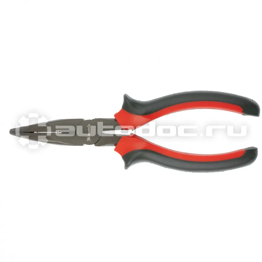 MATRIX Длинногубцы изогнутые Black Nickel, 180 мм, двухкомпонентные рукоятки