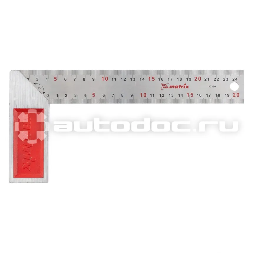 MATRIX 32390 Угольник стальной, градуировка, 250 мм