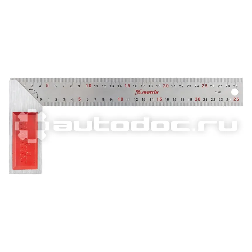 MATRIX 32391 Угольник стальной, градуировка, 300 мм