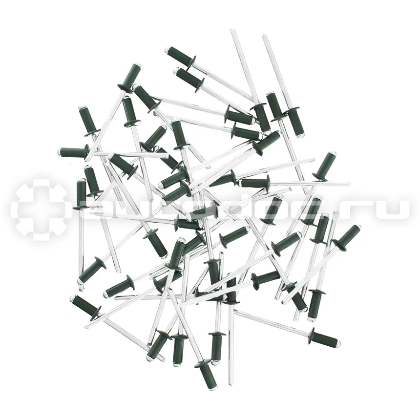 MATRIX Заклепки 4,0 х 10 мм RAL 6005, темно-зеленые, 50 шт.