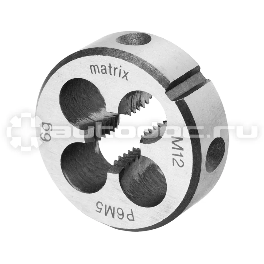 MATRIX Плашка М12 х 1,75 мм, Р6М5