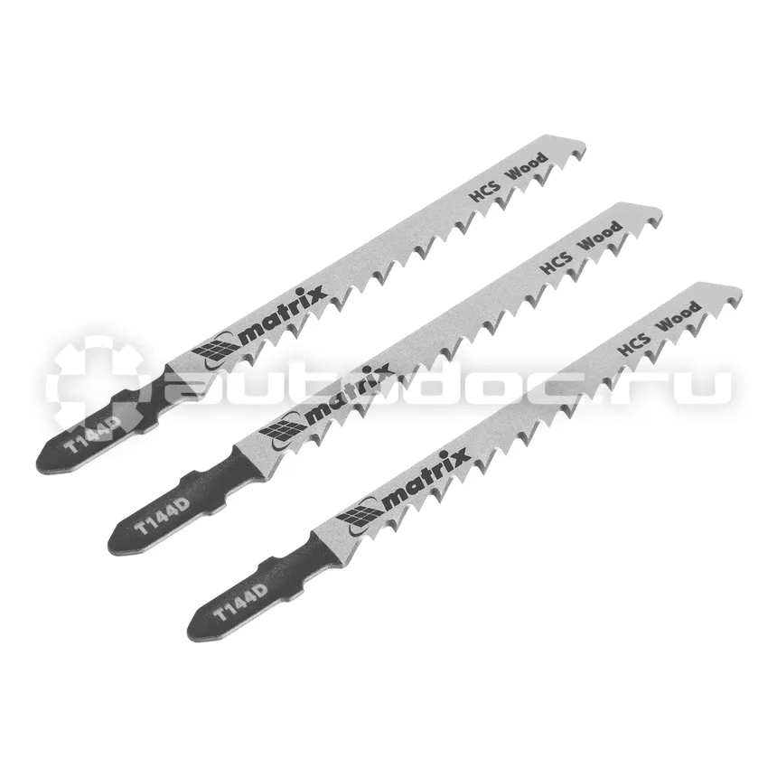 MATRIX Полотна для электролобзика по дереву, 3 шт, T144D, 75 х 4 мм, HCS