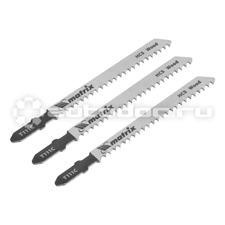 MATRIX Полотна для электролобзика по дереву, 3 шт, T111C, 75 х 3 мм, HCS