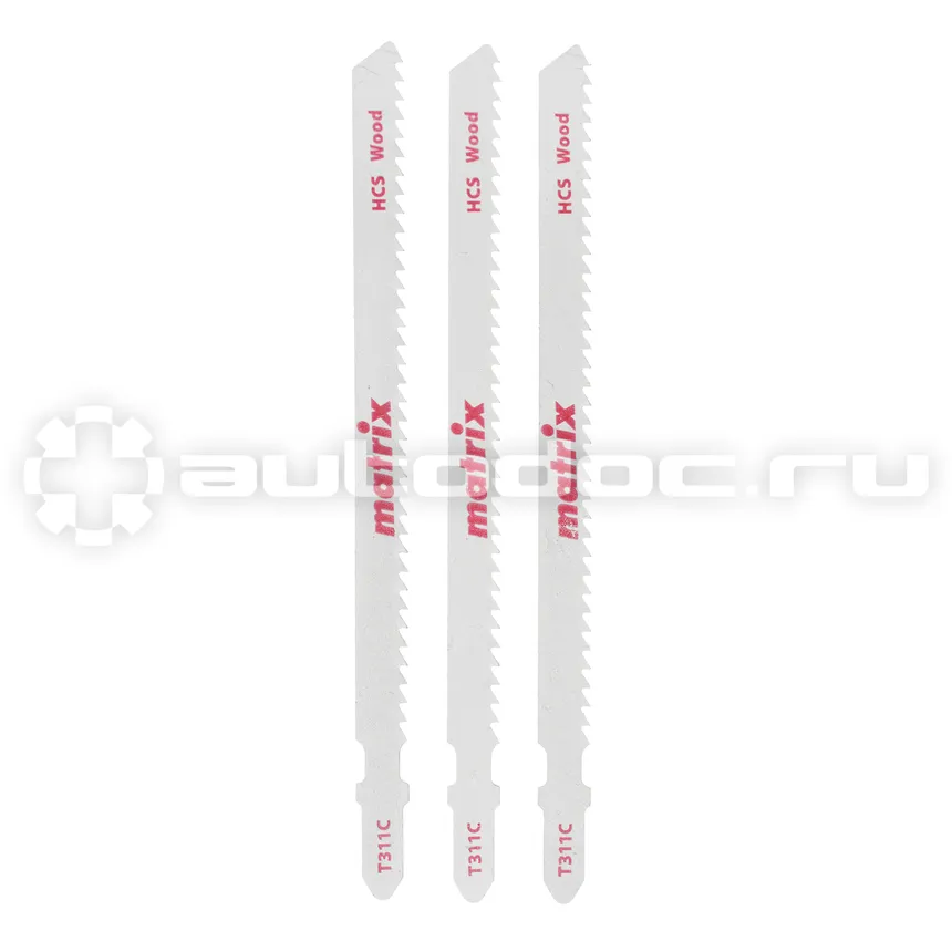 MATRIX Полотна для электролобзика  по дереву, 3 шт,T311C, 100 x 2, 75 мм, HCS