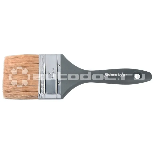 MATRIX 83062 Кисть плоская "Евро" 1,5", натуральная щетина, пластмассовая ручка