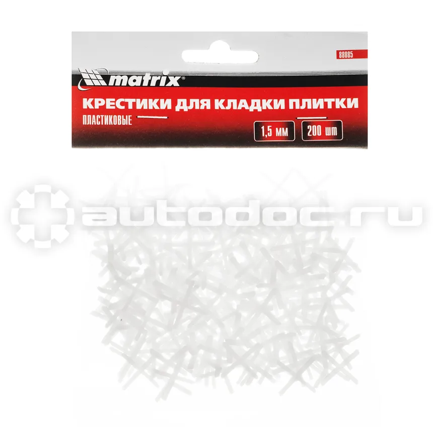 MATRIX 88085 Крестики, 1,5 мм, для кладки плитки, 200 шт.