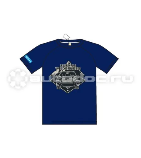 SUBARU Футболка Wilderness, синяя, XL
