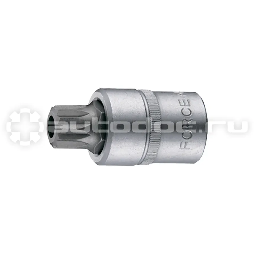 FORCE Головка DR.1/2", L=55мм c битой под 12-ти лучевой шлиц с отверстием Spline Security М14T для AUDI&VW
