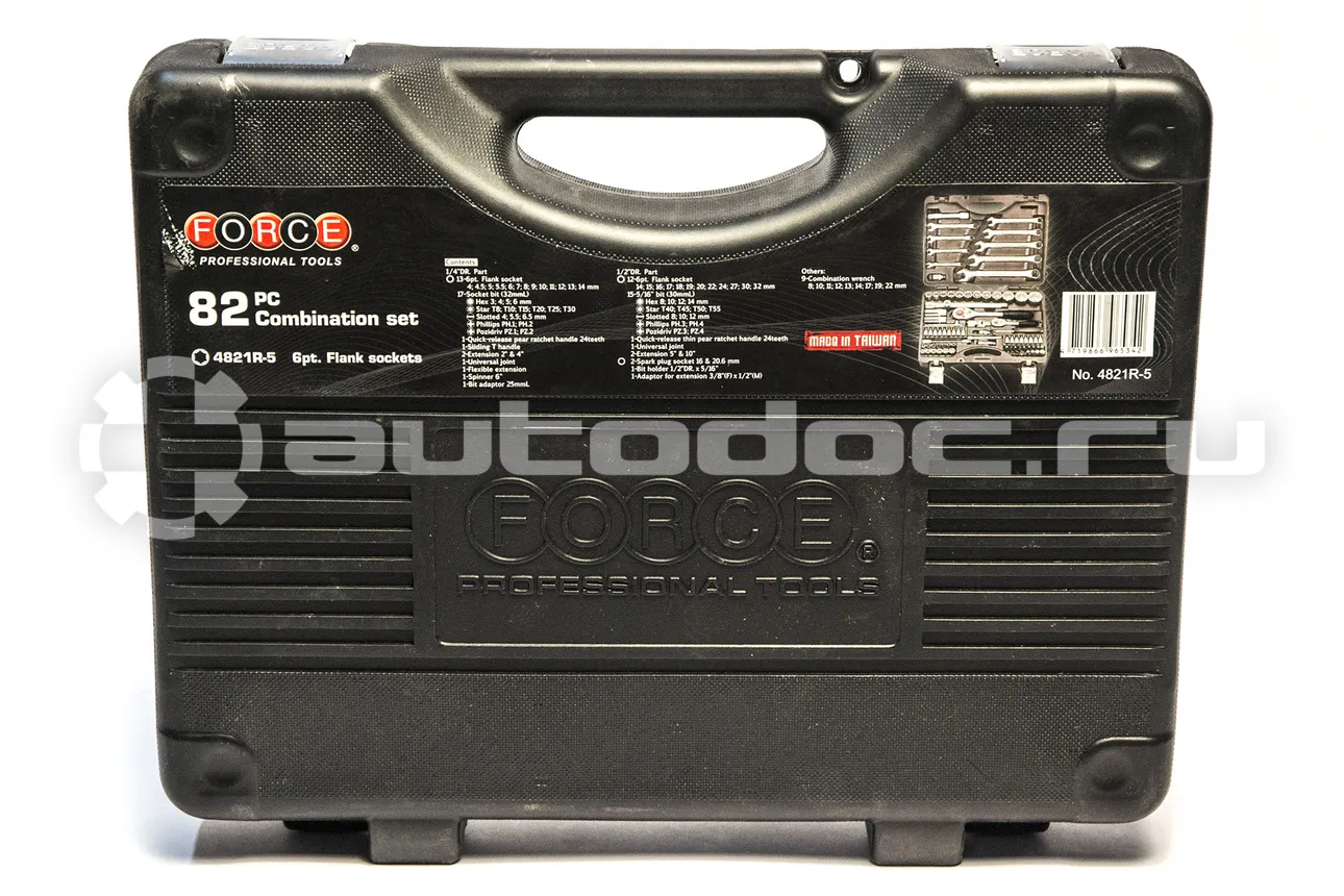 FORCE 4821R-5 Набор инструментов 1 | 4, 1 | 2, 82 пр. 6 гран.