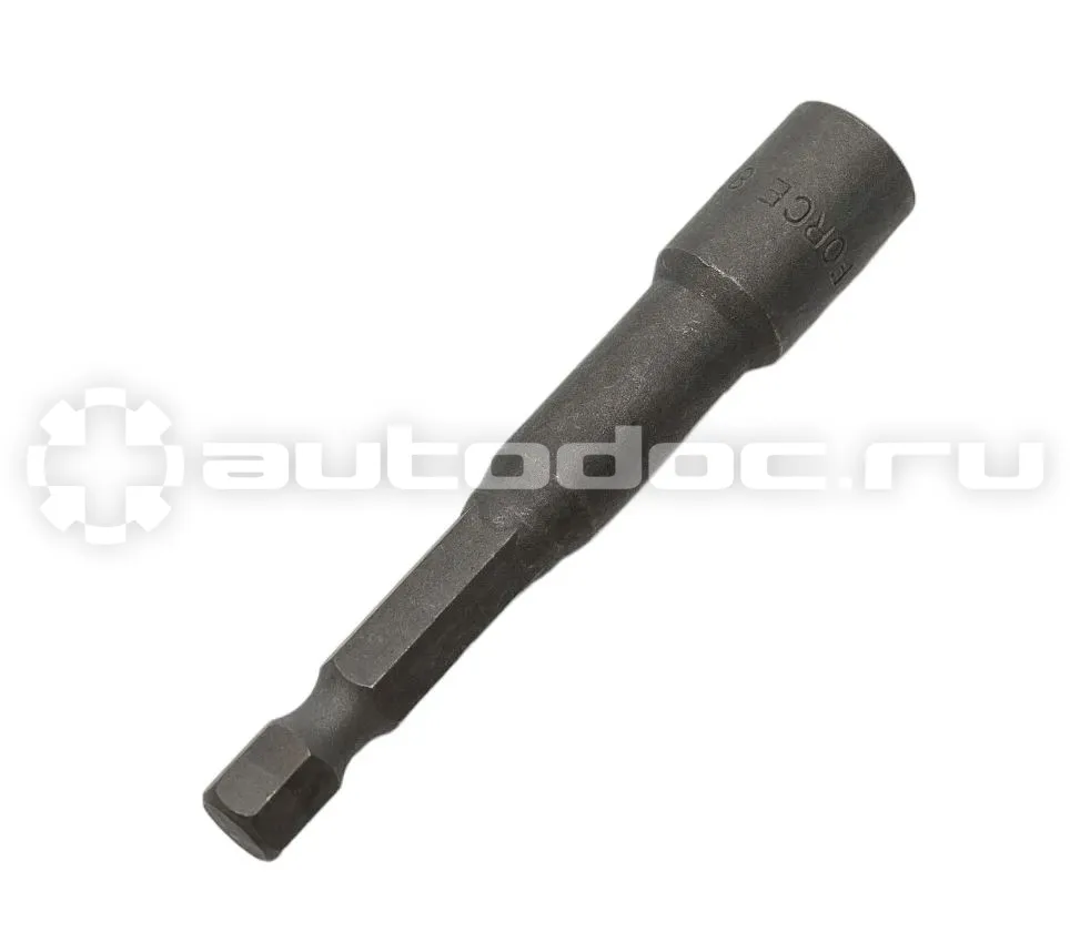 FORCE Головка-Бита под шуруповёрт HEX.1/4". 6-ти гранная 7мм, L=65мм магнитная