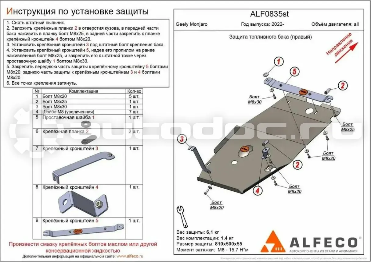 Защита топливного бака