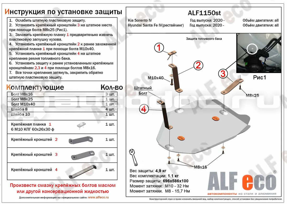 Защита топливного бака