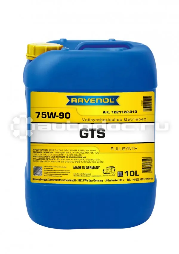 RAVENOL GEAR TRANS SYNTH GTS SAE 75W-90