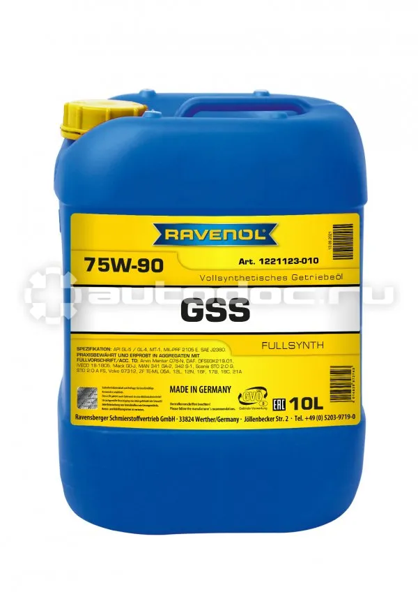RAVENOL GEAR SUPER SYNTH GSS SAE 75W-90