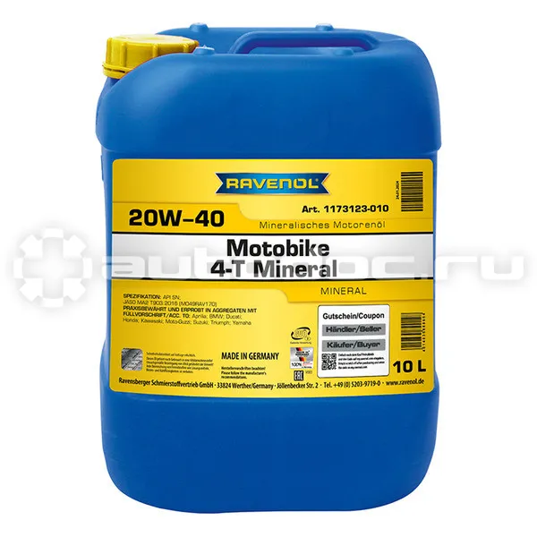 RAVENOL MOTOBIKE 4-T MINERAL 20W-40
