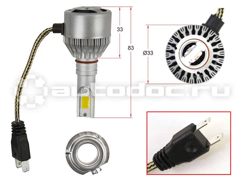 SAT Комплект светодиодных ламп LED H7 36W  |  3800LM