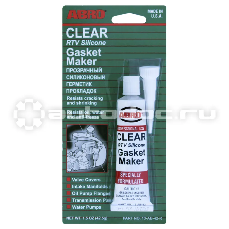 ABRO CLEAR GASKET MAKER Герметик прокладочный