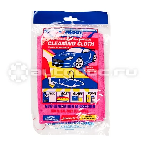 ABRO MASTERS CLEANING CLOTH Салфетка протирочная из микрофибры (светло-розовая)