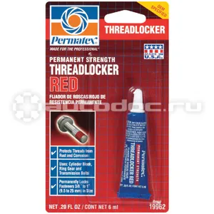 PERMATEX Permanent Strength Threadlocker RED Клей для резьбы