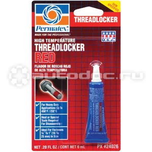 PERMATEX High Temperature Threadlocker RED Клей для резьбы высокотемпературный
