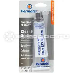 PERMATEX Clear RTV Silicone Adhesive Sealant Бесцветный силиконовый клей-герметик