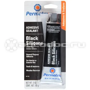 PERMATEX Black Silicone Adhesive Sealant Черный силиконовый клей-герметик
