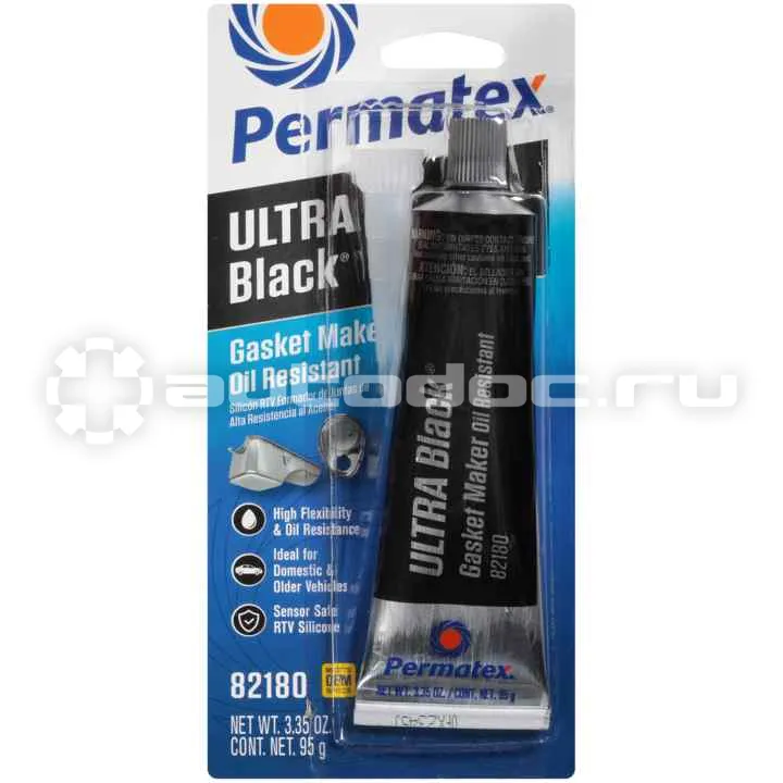 PERMATEX Ultra Black Maximum Oil Resistance RTV Silicone Gasket Maker Герметик прокладка маслостойкий