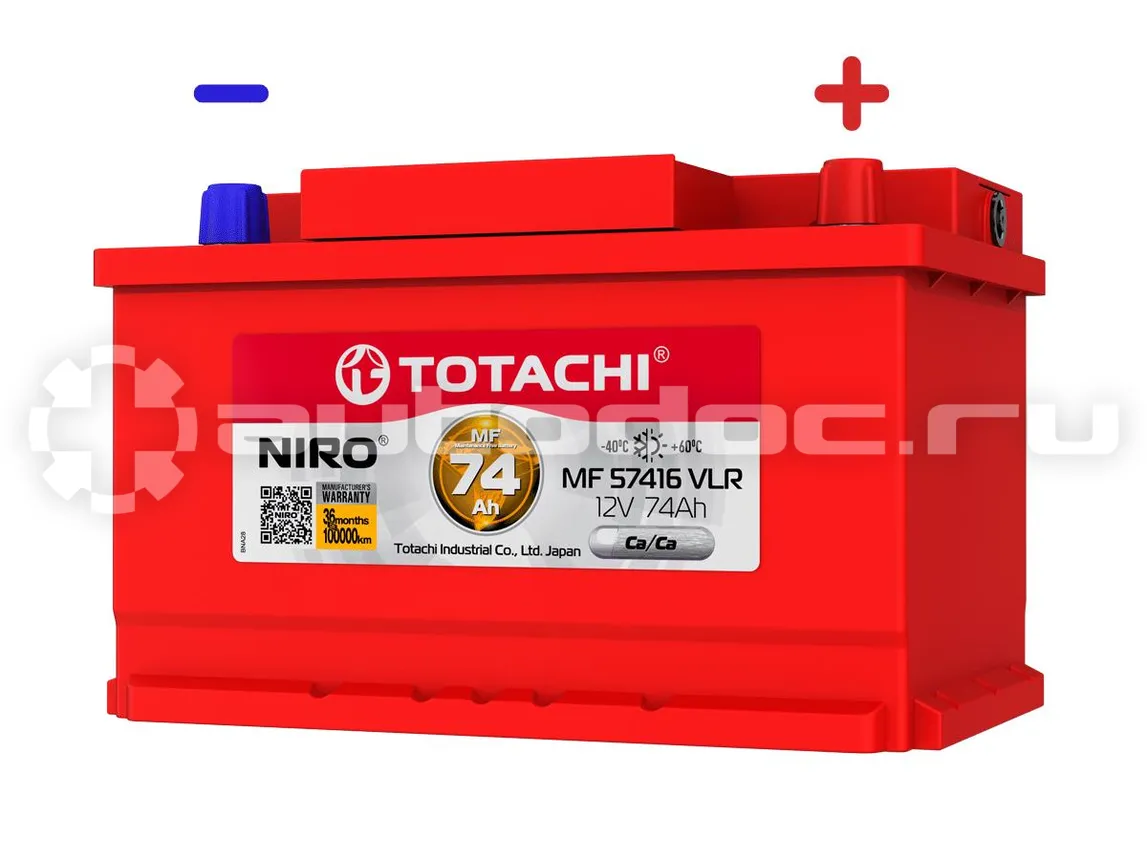 TOTACHI Аккумулятор NIRO MF 57416 VLR LB
