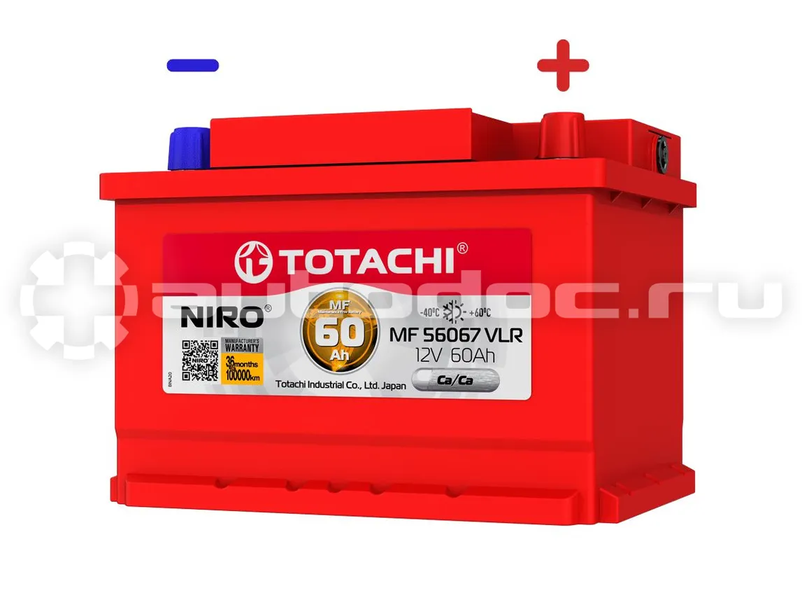 TOTACHI Аккумулятор NIRO MF 56067 VLR LB