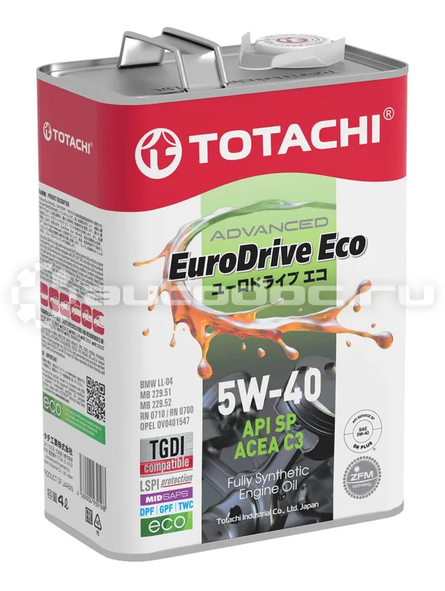 TOTACHI EURODRIVE ECO Fully Synthetic 5W-40 API SP, ACEA C3