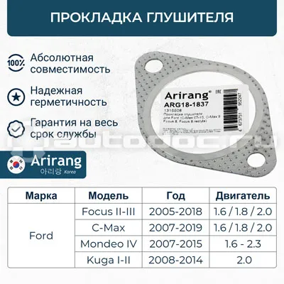 Прокладка глушителя